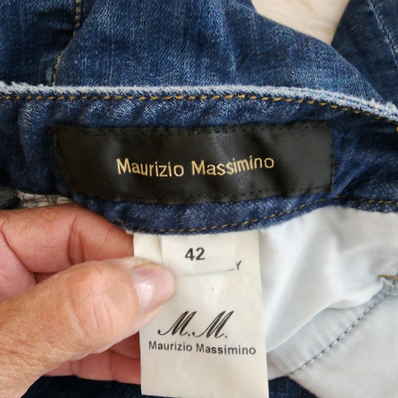 MAURIZIO MASSIMINO DARK WASH, MADE IN ITALY SIZE EU 42 STRAIGHT LEG - Picture 3 of 16